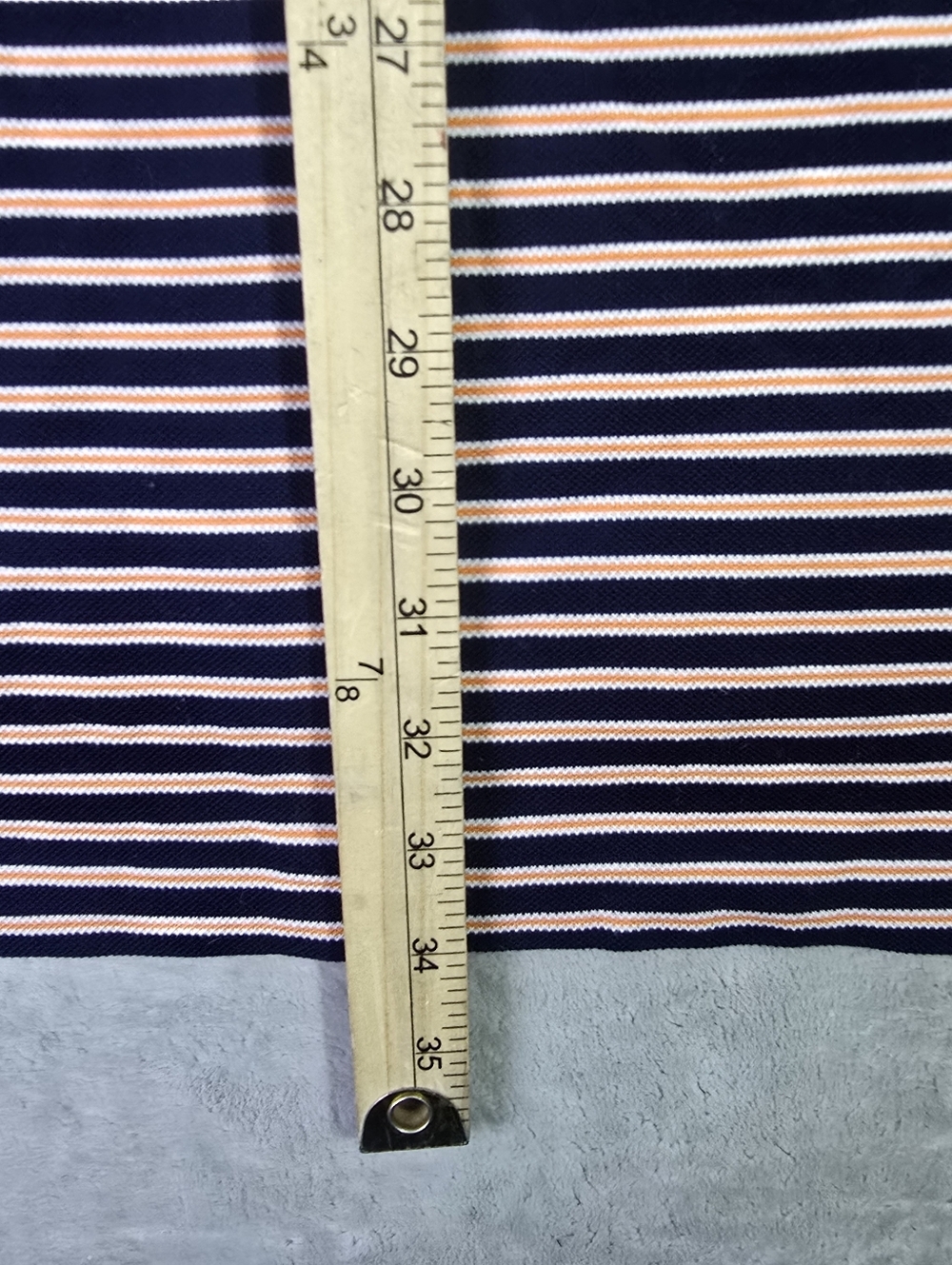 VTG Polo Ralph Lauren Shirt Mens 4XLT Striped Orange Blue Flesh Pony Pima Cotton - Picture 6 of 6